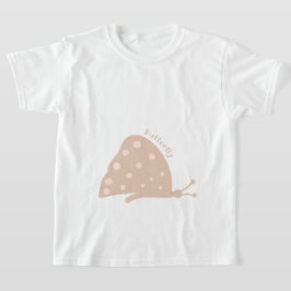 美しいミニマルオレンジ蝶のTシャツ Tシャツ