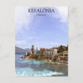 美しいミニマルケファロニア絵を描ギリシャ ポストカード (正面)