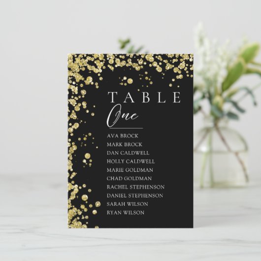 美しいミニマルテーブル番号座席表 招待状 (スタンド正面)