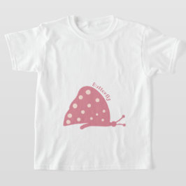 美しいミニマルピンクバタフライTシャツ Tシャツ