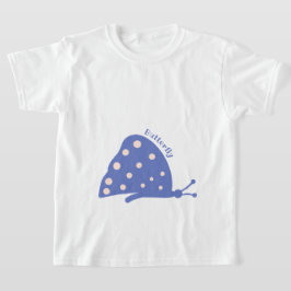 美しいミニマルブルーバタフライTシャツ Tシャツ