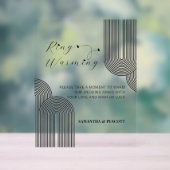 美しいミニマルリングや輪ウォーミング結婚ズ アクリルサイン (ニュートラル)