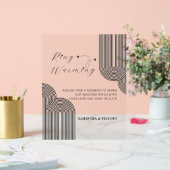 美しいミニマルリングや輪ウォーミング結婚ズ アクリルサイン (ウェディング)