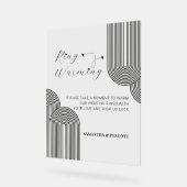 美しいミニマルリングや輪ウォーミング結婚ズ アクリルサイン (傾斜)