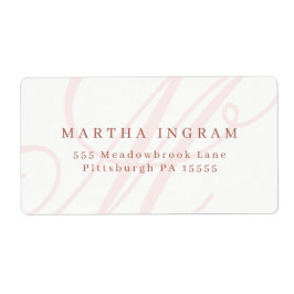 美しいミニマル主義モノグラム ラベル