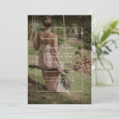 美しいミニマル卒業式パーティーの写真 招待状 (スタンド正面)