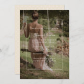 美しいミニマル卒業式パーティーの写真 招待状 (正面/裏面)