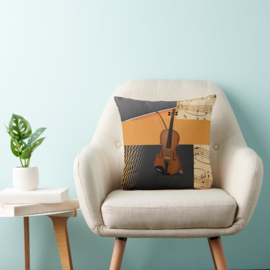 美しいミュージカル抽象芸術バイオリンデザイン クッション (椅子)