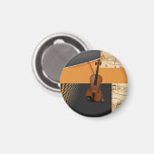 美しいミュージカル抽象芸術バイオリンデザイン マグネット (正面/裏面)