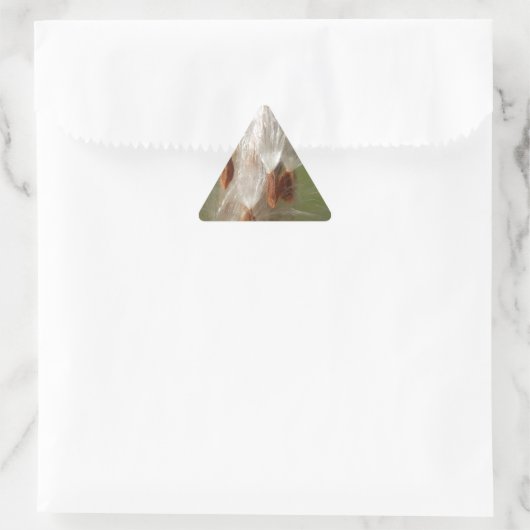 美しいミルクウィード魔法:スカイワード飛行デザイン 三角形シール (バッグ)