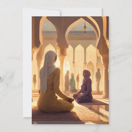 美しいムスリムのアフリカ系アメリカ人女性 サンキューカード (正面)