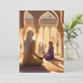 美しいムスリムのアフリカ系アメリカ人女性 サンキューカード (スタンド正面)