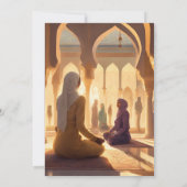 美しいムスリムのアフリカ系アメリカ人女性 サンキューカード (裏面)