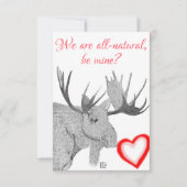 美しいムースタイポグラフィバレンタインデーカード (正面)