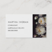 美しいムーディフラワーバラデザイン名刺 名刺 (裏面)