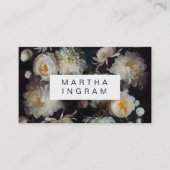 美しいムーディフラワーバラデザイン名刺 名刺 (正面)