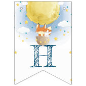 美しいムーンエアバルーンの水色 バンティングフラッグ (第2の旗)