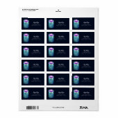 美しいムーンライトピンクのロータスフラワーアドレス ラベル (フルシート)