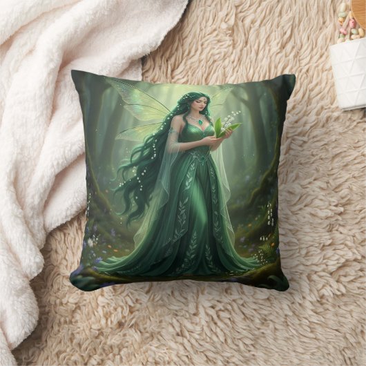 美しいメイエメラルドフェアリー クッション (ブランケット)