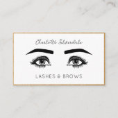 美しいメイクアップアーティストまつげQRコード 名刺 (正面)