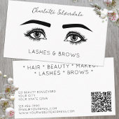 美しいメイクアップアーティストまつげQRコード 名刺