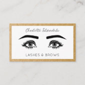 美しいメイクアップアーティストまつげQRコード 名刺 (正面)