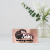 美しいメイクアップアーティストアポイントメントキスバラ金ゴールド1 名刺 (スタンド正面)