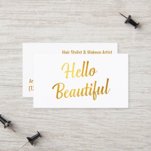 美しいメイクアップアーティストシンプル コーリングカード (正面/裏面インサイチュ)