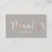 美しいメイクアップアーティストバラ金ゴールド&グレーロイヤリティ ロイヤリティカード (正面)