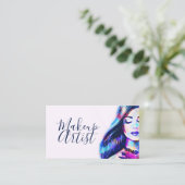 美しいメイクアップアーティストヘアサロン 名刺 (スタンド正面)