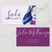 美しいメイクアップアーティストヘアサロン 名刺 (正面/裏面)