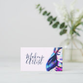 美しいメイクアップアーティストヘアサロン 名刺 (スタンド正面)