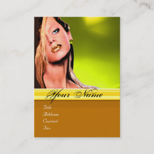 美しいメイクアップアーティストモノグラムグレートパーズイエロー 名刺