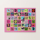 美しいメイクアップ化粧品顔コラージュアート ジグソーパズル (横)