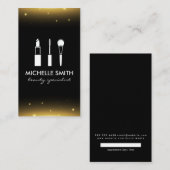 美しいメイクアップ魔法グローアポイントメント 予約カード (正面/裏面)