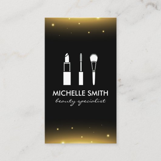 美しいメイクアップ魔法グローアポイントメント 予約カード (正面)