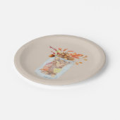 美しいメイソンジャー秋感謝水の色 ペーパープレート (アングル)