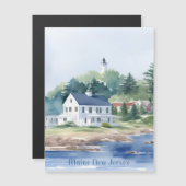 美しいメイン州 ニュージャージー州の水彩画 (正面/裏面)