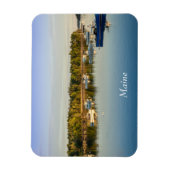 美しいメイン海岸の夕日 マグネット (縦)