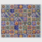 美しいメキシコのタイル画像カラフル南西 ラッピングペーパー (フラット)