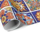 美しいメキシコのタイル画像カラフル南西 ラッピングペーパー (ロールコーナー)