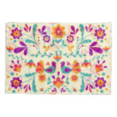 美しいメキシコのフローラと鳥 枕カバー (裏面-左)