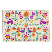 美しいメキシコのフローラと鳥 枕カバー (裏面-右)