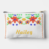 美しいメキシコ刺しゅうカスタム アクセサリーポーチ (裏面)