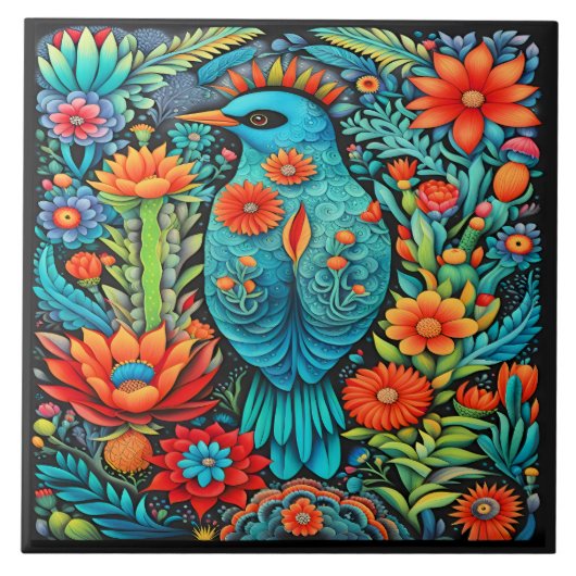 美しいメキシコ美術 タイル (正面)