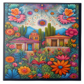 美しいメキシコ美術 タイル (正面)