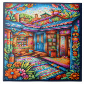 美しいメキシコ美術 タイル (正面)