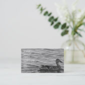 美しいメスのマガモのアヒル 名刺 (スタンド正面)