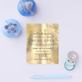 美しいメタリックエレガント金ゴールドスパークリーグリッターフライヤー チラシ (シングル)