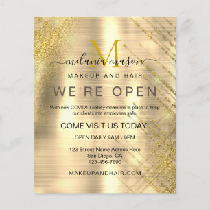 美しいメタリックエレガント金ゴールドスパークリーグリッターフライヤー チラシ